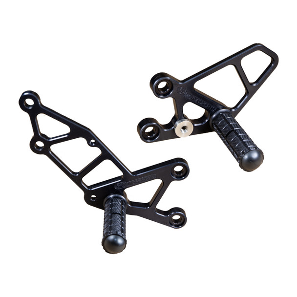 Woodcraft Rearset Kit: 98-07 Kawasaki Ninja 250 Models