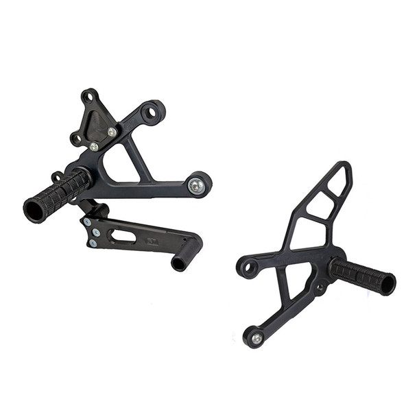 Woodcraft Rearset Kit: 19-20 Kawasaki Ninja ZX-636R Models