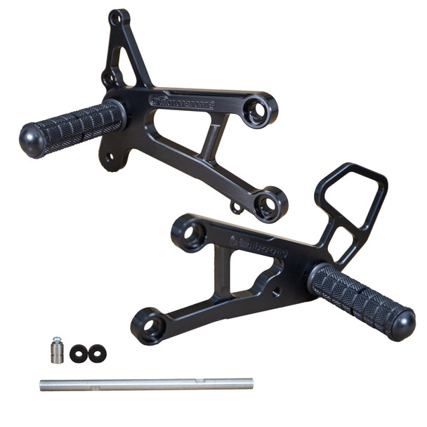 Woodcraft Rearset Kit: 06-10 Kawasaki Ninja ZX-10R Models