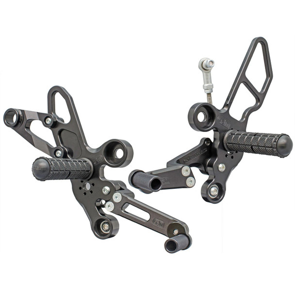 Woodcraft Complete Rearset Kit: 14-20 Honda Grom 125/125 ABS Models