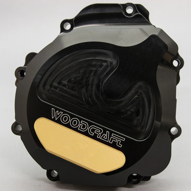 Woodcraft LHS Stator Cover Protector w/Cerakote: 05-08 Suzuki GSXR 1000