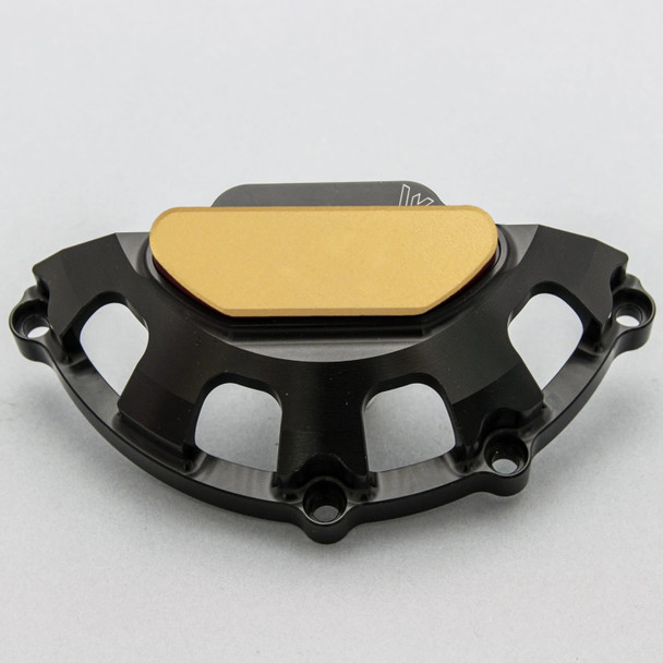 Woodcraft LHS Stator Cover Protector w/Cerakote: 13-22 Triumph Daytona 675/765/Street Triple Models