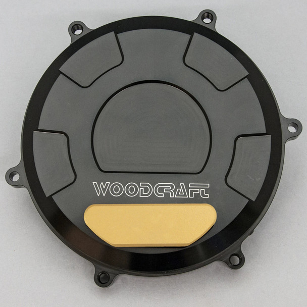 Woodcraft Clutch Cover RHS Protector w/Cerakote: 12-22 Ducati Panigale 1199/1299/959/V2 Models