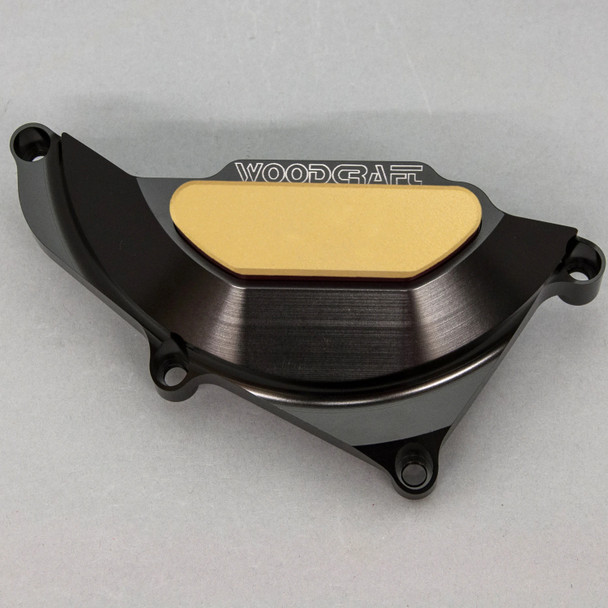 Woodcraft LHS Stator Cover Protector w/Cerakote: 18-22 Yamaha YZF R3/MT 03 Models