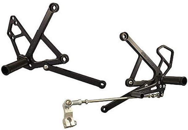 Woodcraft Complete Rearset Kit: 06-10 Suzuki GSX-R600/750 Models