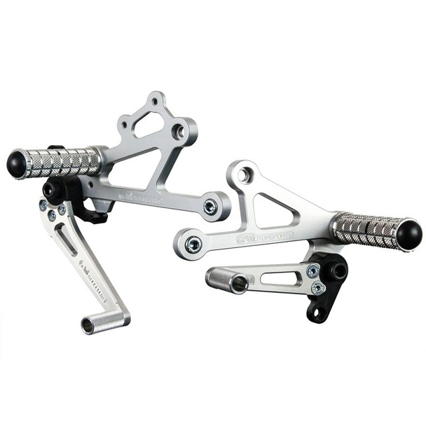 Woodcraft Complete Rearset Kit: 91-98 Ducati SS 750/SS 900 Models