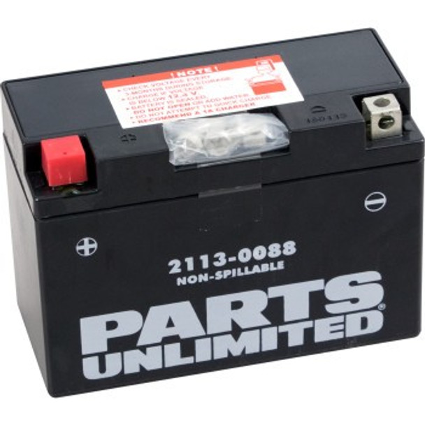 Parts Unlimited AGM Maintenance-Free Battery - YT9B-4/YT9B-BS