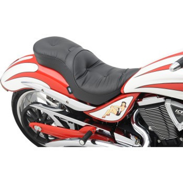 Drag Specialties Backrest Compatible Low-Profile Pillow Ez Glide II Touring Seat: 06-15 Victory Jackpot