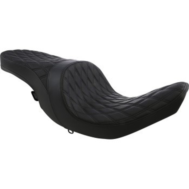 Drag Specialties Forward Positioned Double Diamond Low-Profile Touring Seat: 14-21 Indian Models