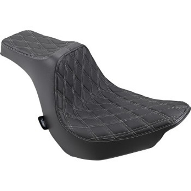 Drag Specialties Double Diamond Predator III Seat: 18-21 Harley-Davidson Softail Fat Boy Models