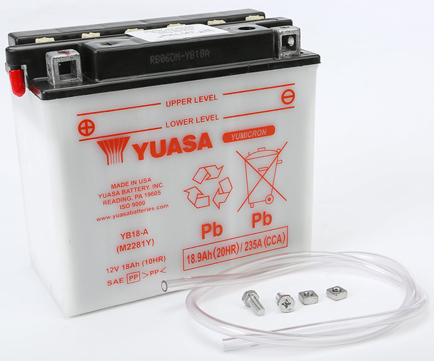 YUASA Yumicron High Performance Conventional Battery - YB - 18 Ω 10-Hr Capacity -  YB16B-A1