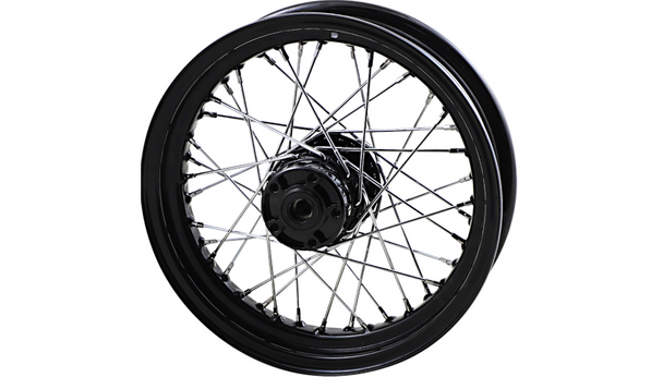 Drag Specialties Replacement Black Laced Rear Wheel: 97-99 Harley-Davidson Models - 16"x3.00"