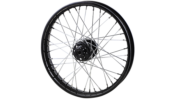 Drag Specialties Replacement Black Laced Front Wheel: 1999 Harley-Davidson FXDWG Models - 21"x2.15"