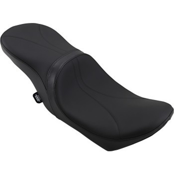 Drag Specialties Low Profile Touring Seat for Yaffe Tanks: 08-21 Harley-Davidson Touring Models