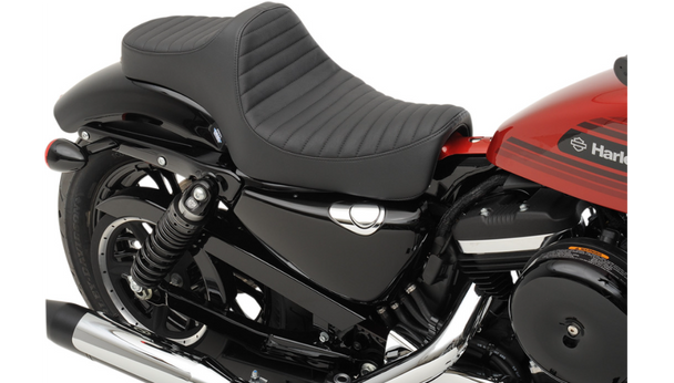 Drag Specialties Predator III Classic Seat: 04-21 Harley-Davidson Sportster Models