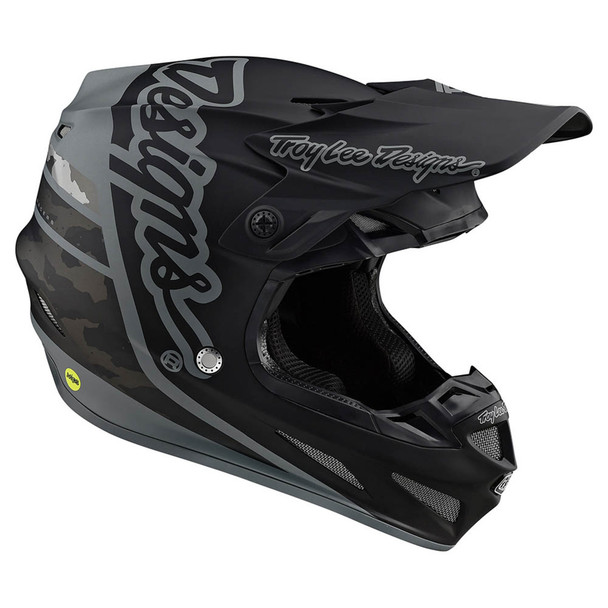 Troy Lee Designs SE4 Composite Helmet - Silhouette - Black/Camo - Medium