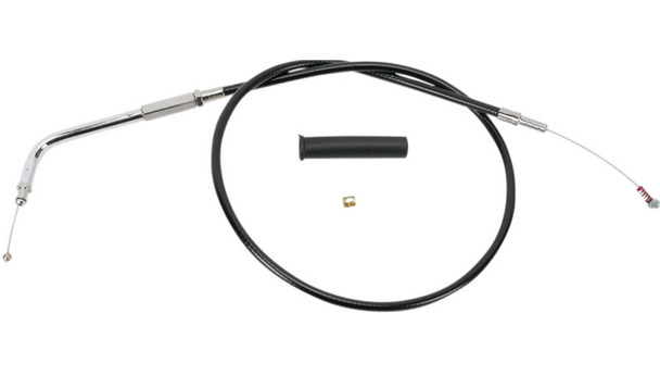 Drag Specialties Black Vinyl 24.5" Throttle/Idle Cable - 0651-0248