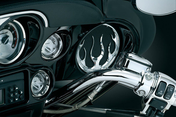 Kuryakyn Speaker Front Grills: 96-13 Harley-Davidson Models