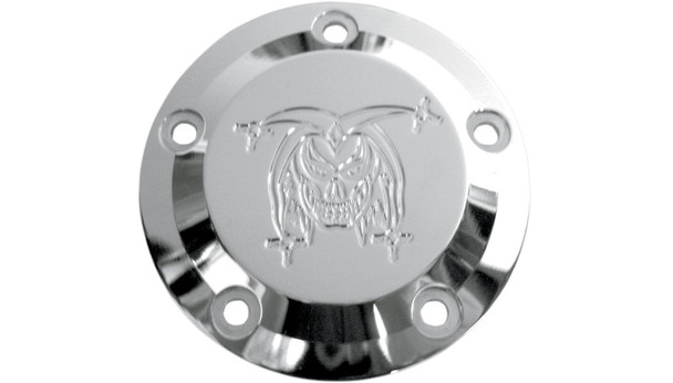 Joker Machine Joker 5 Hole Points Cover: 99-17 Harley-Davidson Models - MPN 02-99J - Chrome