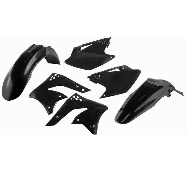 Acerbis Black Standard  Plastic Kit: 06-08 Kawasaki Models - MPN 2041060001