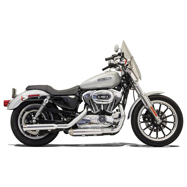 Bassani Xhaust Firepower Slash Cut Slip-On Exhaust: 04-13 Harley-Davidson Sportster Models - MPN 1X17F