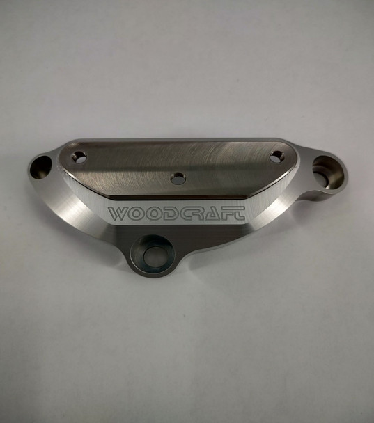 Woodcraft LHS Ignition Stainless Steel Cover Protector: 04-15 Yamaha YZF R1/FZS1000 Models - Stainless Steel plate