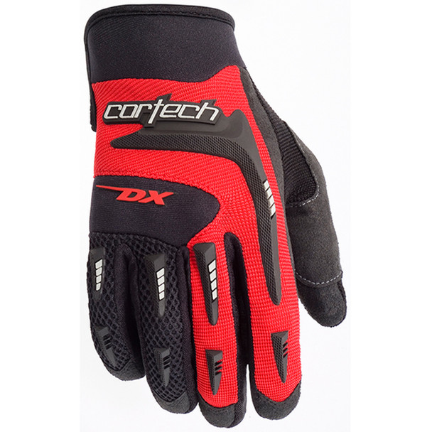 Cortech DX 2 Men's Black/Red Textile Gloves - 2XSmall