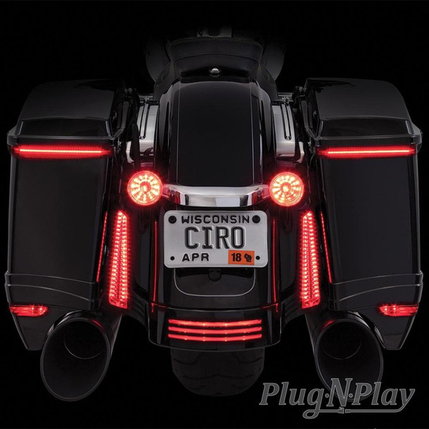 Ciro Bag Blades LED Lights w/ Sequential Turn Signal: 1997+ Harley-Davidson Touring Models