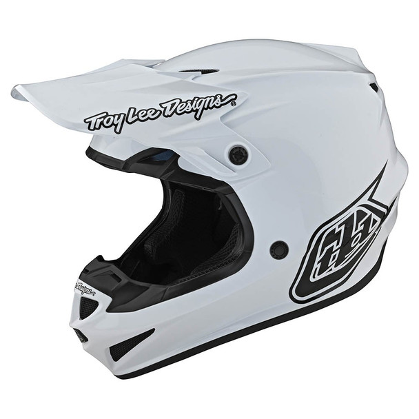 Troy Lee Designs SE4 Polyacrylite Helmet w/ Mips - Mono - White - Size Small - [Blemish]