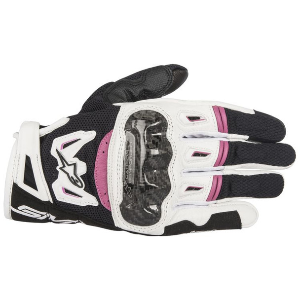 Alpinestars Stella SMX-2 Air Carbon v2 Gloves - Black/White/Pink - Size XSmall - [Blemish]