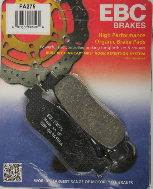 EBC FA Organic Front Brake Pads ~ FA275