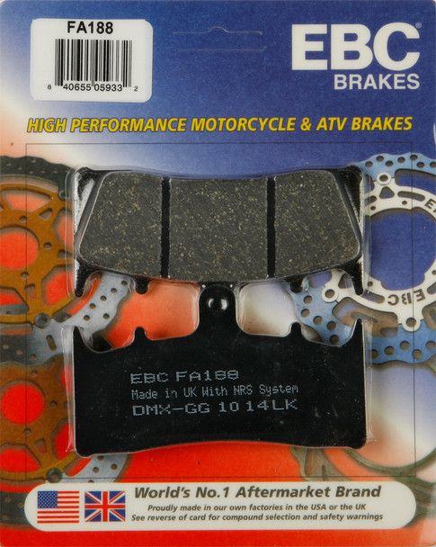 EBC FA Organic Front Brake Pads ~ FA188