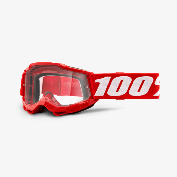 100% Accuri 2 Youth Goggles - Red - Clear