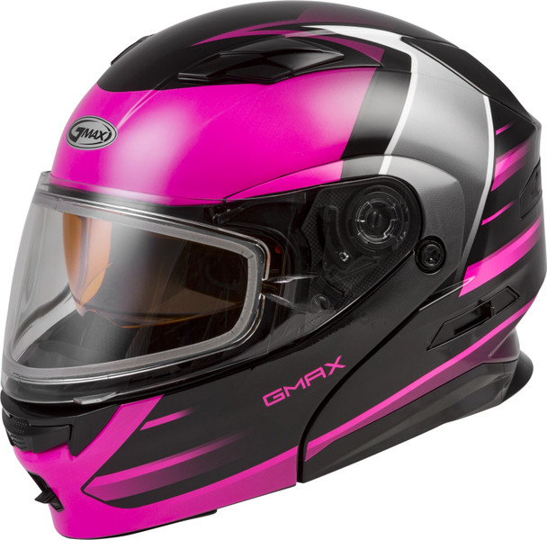 GMAX MD-01S Helmet - Descendant w/ Dual Lens Shield - Black/Pink/White - Size Small - [Open Box]