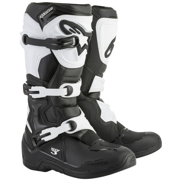 *USED* Alpinestars Tech 3 Boots - Black/White - Size US 10 - [Blemish]