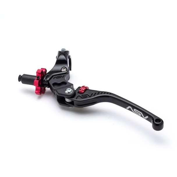 ASV F3 Sport Series Clutch Lever - CRF399 - Long Blue Lever w/ Red Adjuster and Red Clutch Adjuster
