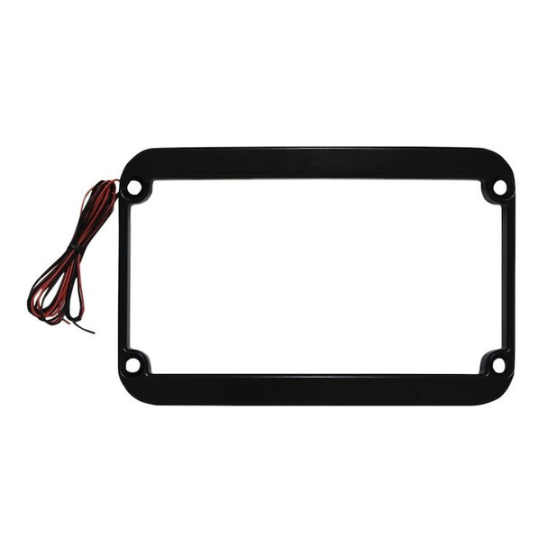 Klock Werks LED License Plate Frame: 1997-2021 Harley Davidson Touring Models - Black - [Open Box]