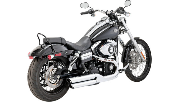 Vance & Hines Twin Slash 3" Slip-On Exhaust: Harley-Davidson Models - Chrome - [Open Box]
