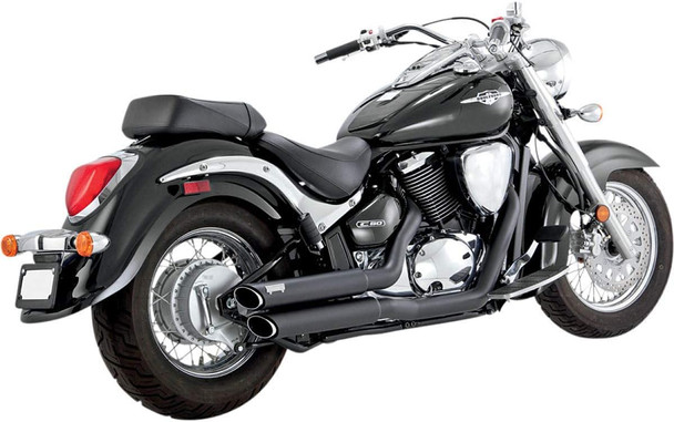 Vance & Hines Twin Slash Staggered Exhaust Black 48293 - [Blemish]