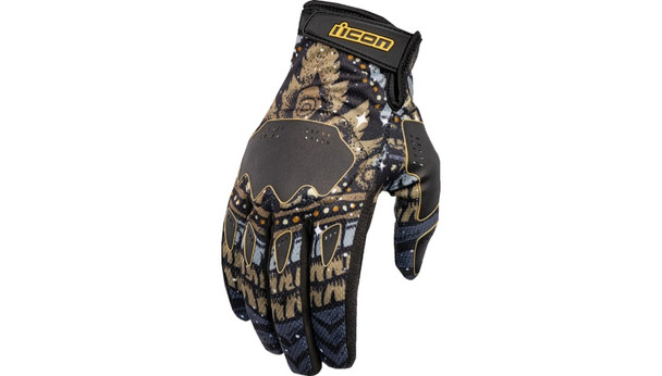 Icon Hooligan Daytripper Gloves - Brown/Light Blue