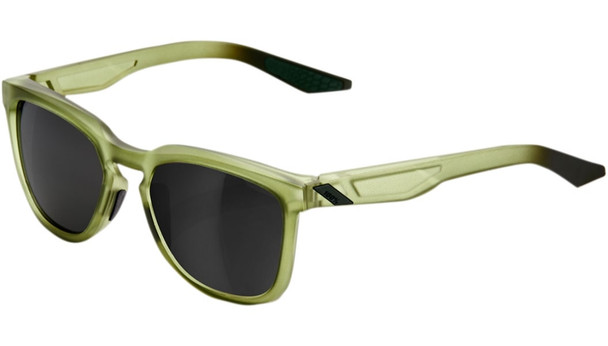 100% Hudson Sunglasses - Olive - Black Mirror Lens