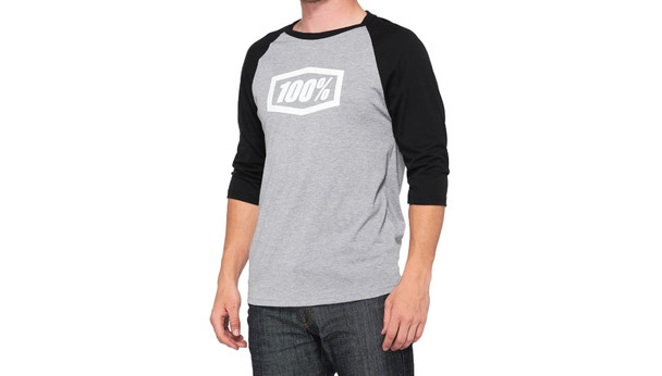 100% Tech Icon 3/4 Sleeve T-Shirt - Gray/Black