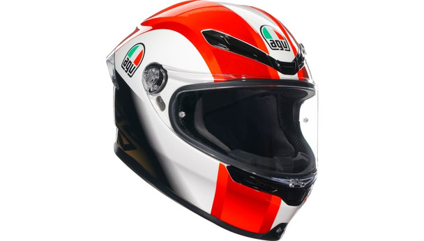 AGV K6 S Sic58 Helmet - White/Red/Black