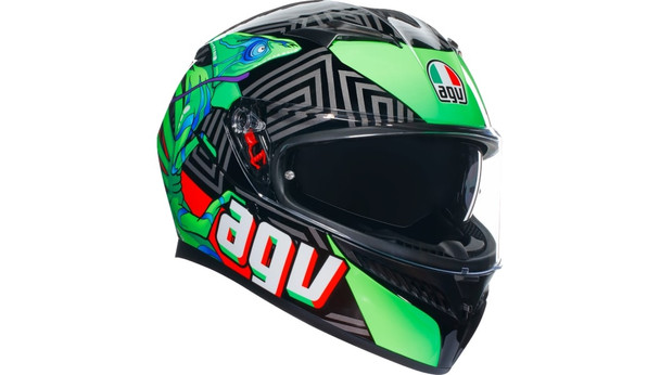 AGV K3 Helmet Kamaleon - Black/Red/Green