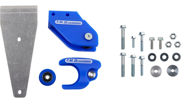 T.M. Designworks Chain Guide and Slider Kit: YFZ 450R/X Models - Blue