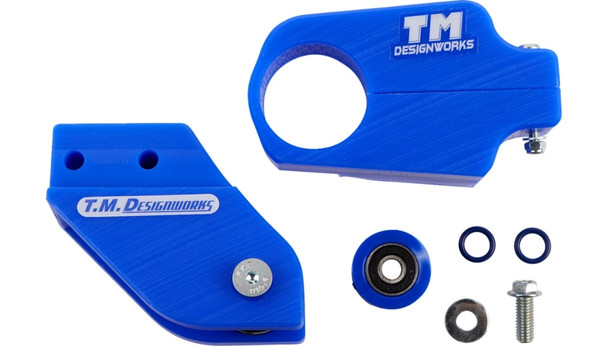 T.M. Designworks Chain Guide and Slider Kit: YCP-YBW-BU - Yamaha ATV Models - Blue