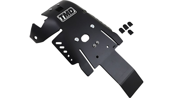 T.M. Designworks Full-Coverage Skid Plate with Linkage Protection: YALG-254-BK - Yamaha YZ 250/250X Models - Black