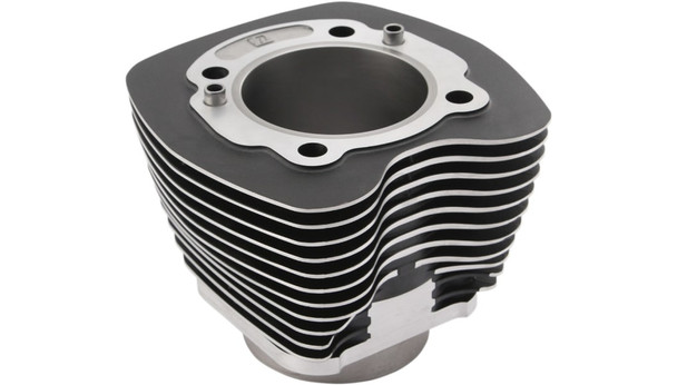 Drag Specialties Highlighted Fins Replacement Cylinder: Harley-Davidson Models - TC88 - Black - 3.75"