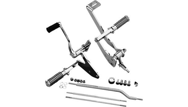 Drag Specialties Forward Control Kit with Pegs: Harley-Davidson FXR Models - Chrome
