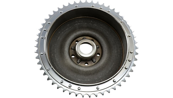 Drag Specialties Brake Drum with Sprocket: 1964-1966 Harley-Davidson Glide Models - Chrome